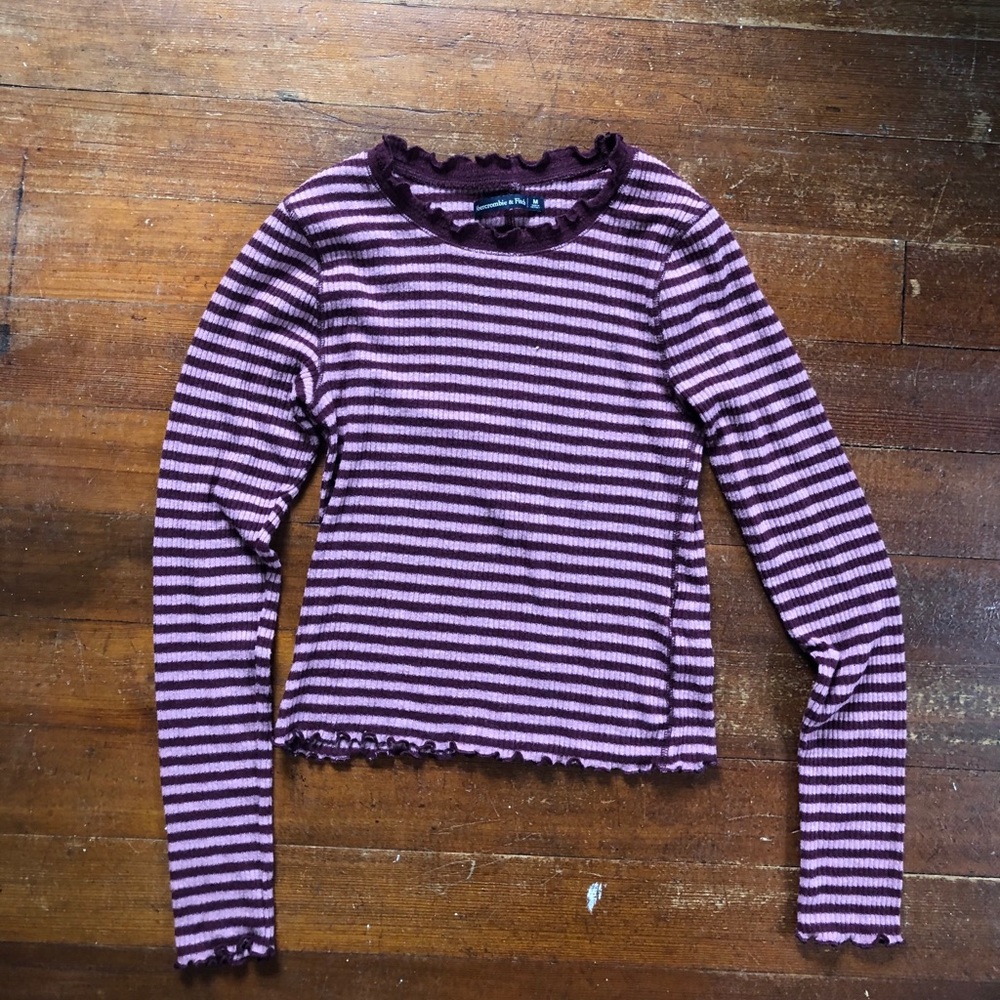 Abercrombie and Fitch Lettuce Ribbed Shirt